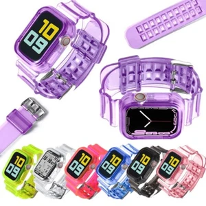 iWatch TPU Band Strap Bumper Case Protect Apple Watch Series 9/8/7/6/Ultra 41/45 - Picture 1 of 21