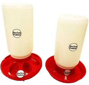 *COMBO* RED RITE FARM PRODUCTS QUART FEEDER & WATERER POULTRY CHICKEN CHICK - Picture 1 of 6