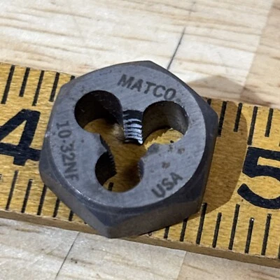 Juego de troqueles hexagonales Matco 10-32 NF H1MT1032D para 124MATDS EE. UU. ¡LEER! Foto 1 de 4