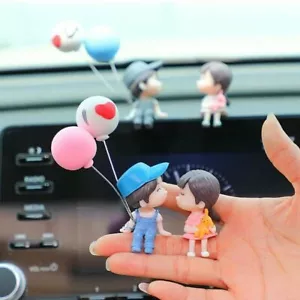 Cute Couple Mini Figure Statue Car Dashboard Decor Cartoon Interior Ornaments - Bild 1 von 10