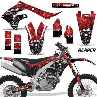 Stickers Decals for Kawasaki KX250F 21-24 & KX450F 19-23 REAPER R - Image 1 of 2