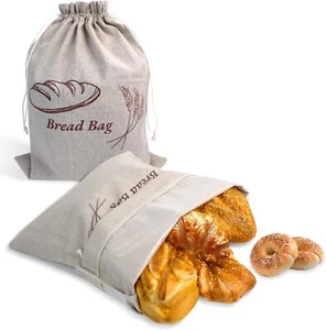 Reusable Bread Bags for Homemade Organic Linen Sourdough Bread Bag - Picture 1 of 3