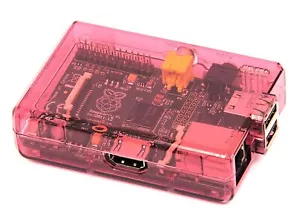 Raspberry Pi Model B Burgundy Case with GPIO Cut-Outs and Slots - Picture 1 of 3