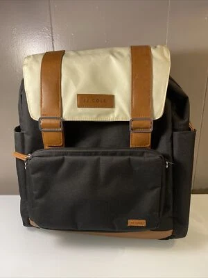 Bolsa modular para fraldas JJ Cole Bloomfield, ônix e marfim - Imagem 1 de 4