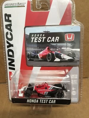 1:64 Greenlight Indy Car Honda Test Car 2018 con tarjeta de tarjeta de auto de prueba Honda Foto 1 de 4
