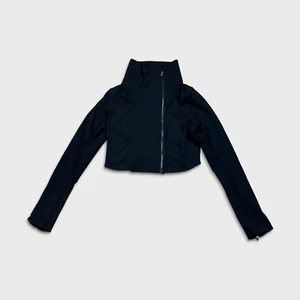Lululemon Principal Jacket Womens Size 6 Black Full Zip Crop Athletic Track Top - Picture 1 of 8