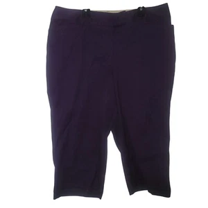 VENEZIA Women's 18 Cropped Cargo Pants purple Straight Leg lace Wrm Summer Outdo - Picture 1 of 8