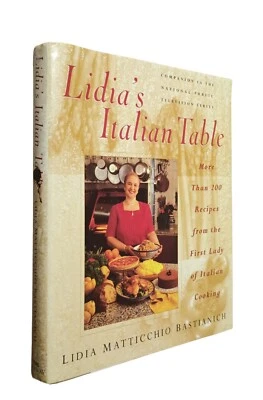 Lidia's Italian Table More Than 200 Recipes 1998 HCDJ Cookbook 1st Ed. Vintage Foto 1 de 4