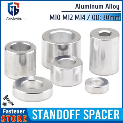 Espaçador de alumínio M10 M12 M14 OD 30mm bucha espaçadora redonda capota - Imagem 1 de 4