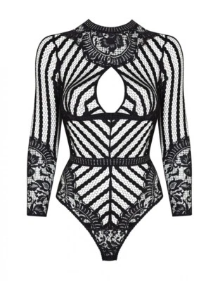 Agent Provocateur Cardi Body Size 3 Swarovski Crystal Bodysuit - Image 1 of 4