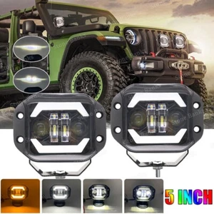 5" 40W Flush Mount LED Work Light Hi-low Beam Spot+Flood Light Pods Driving Lamp - Picture 1 of 12