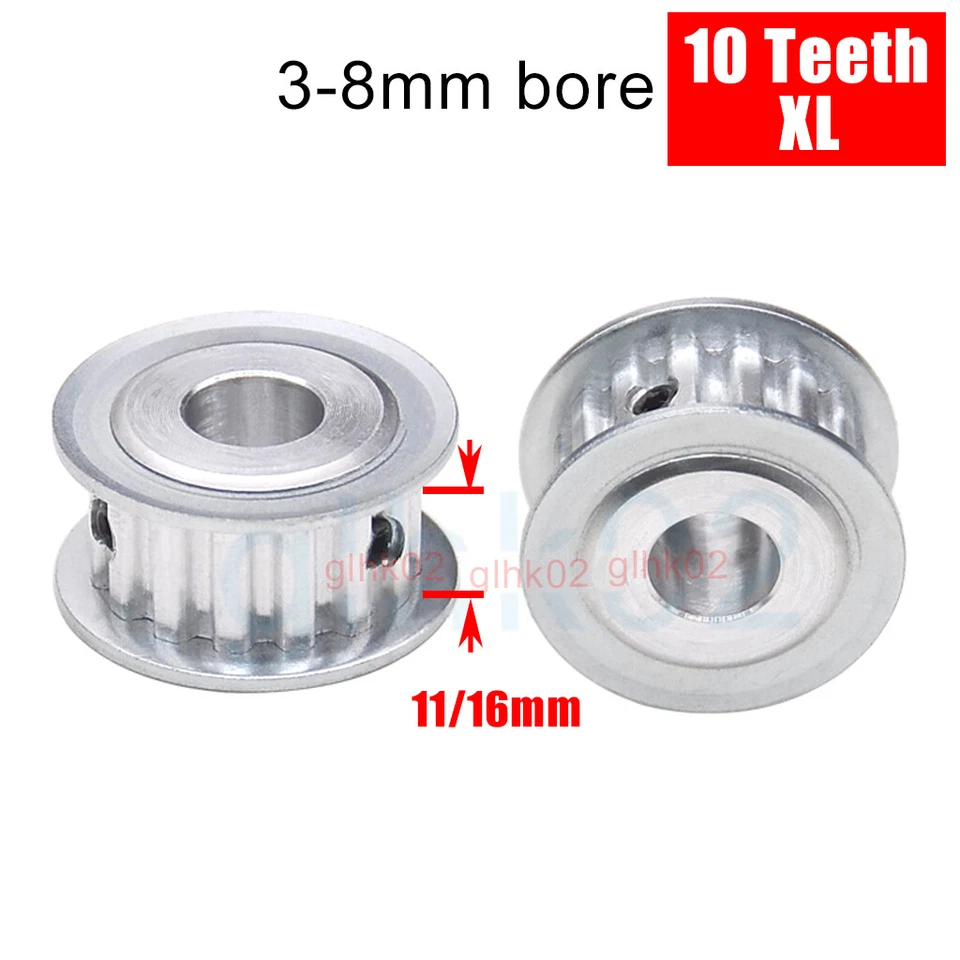 XL 10 Teeth Timing Belt Pulley 11mm Wide 3-8mm Bore Aluminum Synchronous Wheel