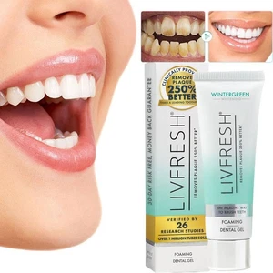 Gel de pasta de dientes LIVFRESH, clínicamente probado para eliminar la placa 250% mejor - Imagen 1 de 10
