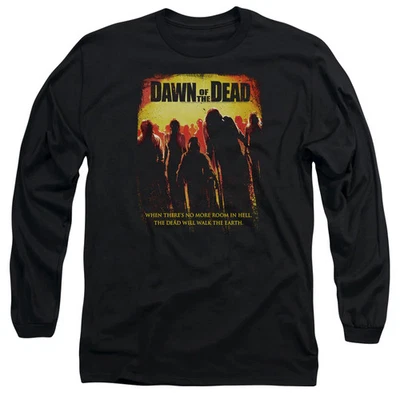 Dawn Of The Dead Title Mens Long Sleeve Shirt Black Officially Licensed - Image 1 of 4
