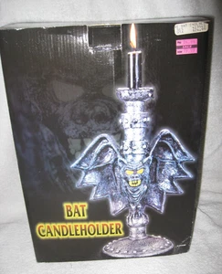 1997 Spencer Gifts Bat Candleholder Halloween Gothic Decor Decoration Creepy - Picture 1 of 15