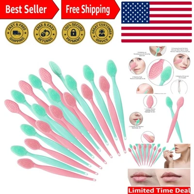 Paquete de 20 cepillos de labios de silicona para exfoliación aptos para viajes - Idea de regalo perfecta Foto 1 de 4