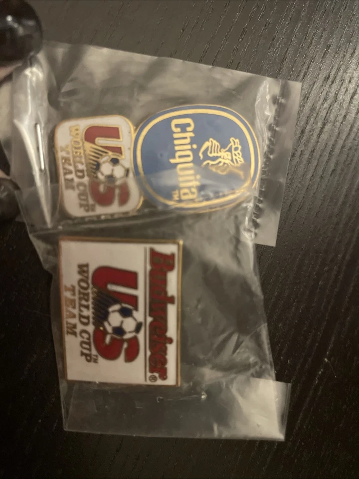 Vintage 1994 Lapel Pin Lot Of 2 US World Cup Team USA 94 Men's National Soccer - Image 1 of 1