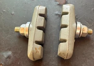 2 NOS Vintage Gray Studded Brake Pads - Picture 1 of 4