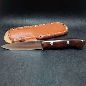 Bark River Aurora CPM 3V Desert Iron Wood Burl #3 B/Liner Fixed Knife Near Mint - Picture 1 of 24