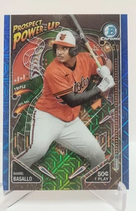 Samuel Basallo 2024 Bowman Chrome Prospect Power-Up Blue Mojo Refractor 127/150 - Picture 1 of 2