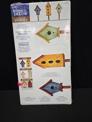 Plaid Stencil Decor 4 X 18" PreCut Stencil Sheets BIRDHOUSES Only #26853 Vintage - Image 1 of 2