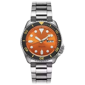 5 SRPK35 Stahl orange Zifferblatt mit Armband DayDate 38mm Quarzuhr - Bild 1 von 8