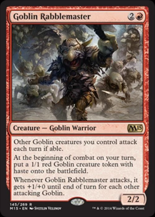 Goblin Rabblemaster - Medium Play MTG Magic 2015 Core Set - Image 1 of 1