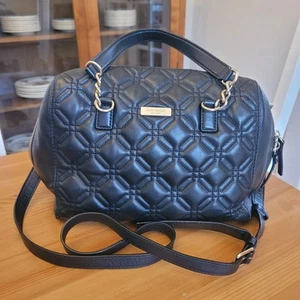 KATE SPADE Alessa quilted crossbody/hand/shoulder bag BLACK-Great - Picture 1 of 21