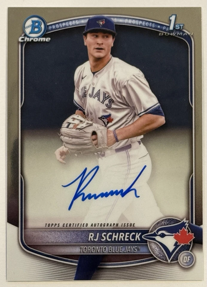 2025 Bowman Chrome RJ Schreck 1st Auto #CPA-RSC Blue Jays - Image 1 of 1