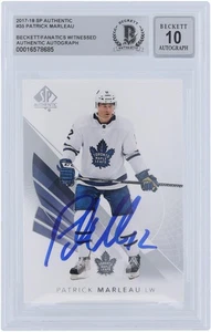 Patrick Marleau Maple Leafs Signed 2017-18 Upper Deck SP Authentic BAS 10 Card - Picture 1 of 3