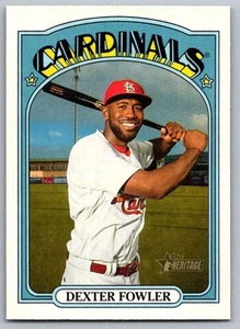2021 Topps Heritage Dexter Fowler St. Louis Cardinals #161 - Picture 1 of 2