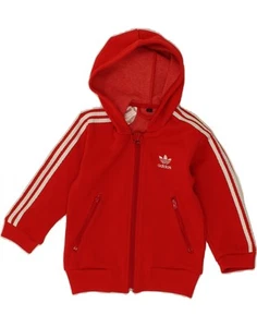 Felpa con cappuccio e zip ADIDAS bambina 2-3 anni rosso poliestere CD22 - Foto 1 di 3