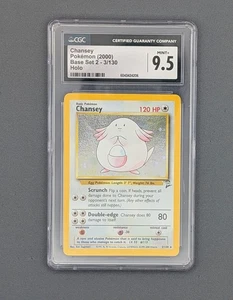 Chansey 3/130 Holo Rare  - Base Set 2 - CGC 9.5 MINT+  Pokemon TCG WotC - Picture 1 of 2