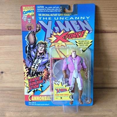 Figura de acción rosa ToyBiz Marvel X-Men X-Force Cannonball 1993 de colección Foto 1 de 2