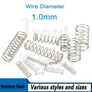 10Pcs Compression Spring 304 Stainless Steel Wire Various Lengths Diameter 1.0mm - Picture 1 of 3