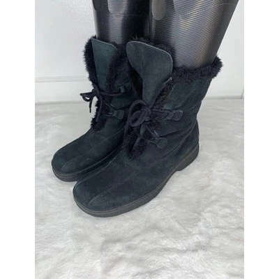 Botas forradas de piel sintética BareTraps para mujer talla 8,5 M cuero gamuza invierno media pantorrilla Foto 1 de 4