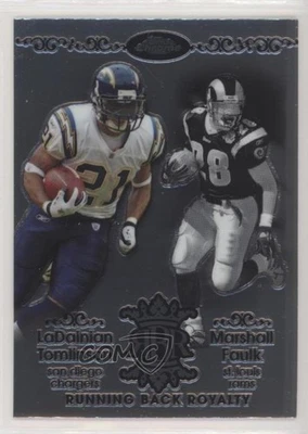 2007 Topps Chrome Running Back Royalty LaDainian Tomlinson Marshall Faulk HOF - Image 1 of 2