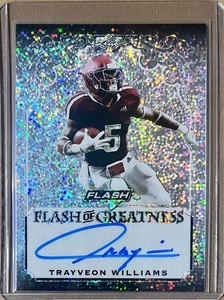 2019 Leaf Purple Flash of Greatness Trayveon Williams #FG-TW1 (AU, RC) - Picture 1 of 2