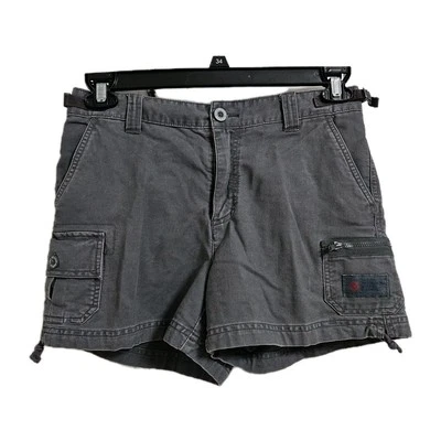 Шорты женские American Eagle Cargo 4 (28x3,5) серые хлопковые регулируемые винтажные Y2K  - Изображение 1 из 4