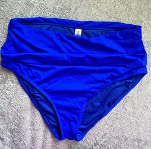 Tempt Me High Waisted Bikini Bottom Tummy Control Ruched Swimwear Size Small - Picture 1 of 4