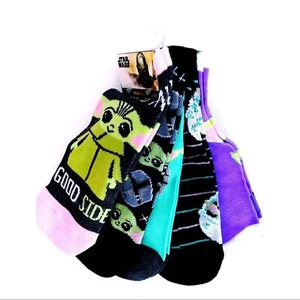 Disney Star Wars Womens No Show Socks Mandalorian Baby Yoda Grogu Novelty Gift - Picture 1 of 8