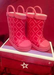 American Girl GARDEN BOOTS Pink NEW Retired 2014 - Picture 1 of 3