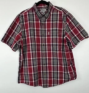 Carhartt Shirt Herren XL rot kariert entspannt kurzärmelig Tasche Baumwolle - Bild 1 von 3