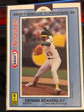 1993 Kraft Singles Superstars Dennis Eckersley Pop-Up card Oakland Athletics