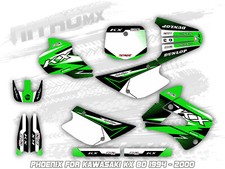 NitroMX Graphic Kit for KAWASAKI KX 80 1998 1999 2000 Motocross Decals Stickers