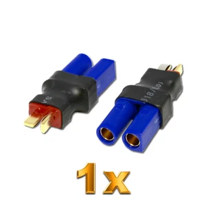 ✅ Adapter EC5 Buchse Female auf T-Plug T-Dean T-Stecker Male Lipo Akku RC 5mm ✅ - Bild 1 von 9