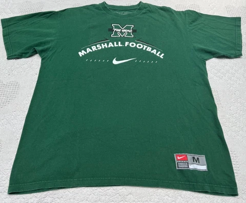 Nike Marshall Thundering Herd Shirt Adult Men's Medium M Green College Football Cover