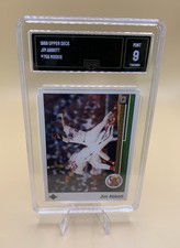 1989 Upper Deck - #755 Jim Abbott (Rookie) GMA 9