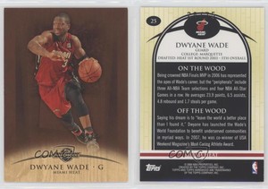 2008-09 Topps Hardwood Mahogany Wood /75 Dwyane Wade #25 HOF