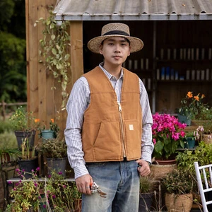 Work Vest Thickened Retro American Lamb Fur Vest  Outwear Casual Fashion Jacket - Picture 1 of 24